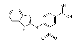 4-(1H-benzimidazol-2-ylsulfanyl)-3-nitrobenzamide结构式