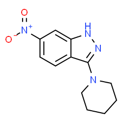 6-NITRO-3-(PIPERIDIN-1-YL)-1H-INDAZOLE结构式