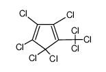 1,2,3,5,5-pentachloro-4-(trichloromethyl)cyclopenta-1,3-diene结构式