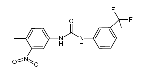 N-(3-nitro-4-fluorophenyl)-N'-[3-(1,1,1-trifluoromethyl)phenyl] urea Structure