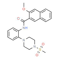 3-Methoxy-N-{2-[4-(methylsulfonyl)-1-piperazinyl]phenyl}-2-naphthamide结构式