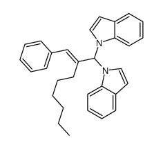 1,1'-[2-(Phenylmethylene)octylidene]bis(1H-indole) Structure