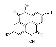 4,9-Dihydro-2,4,7,9-tetrahydroxy-pyrido(2,3,4,5-lmn)phenanthridine-5,10-dione结构式