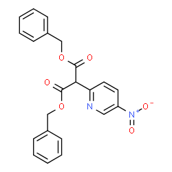 2-(5-nitro-pyridin-2-yl)-malonic acid dibenzyl ester结构式