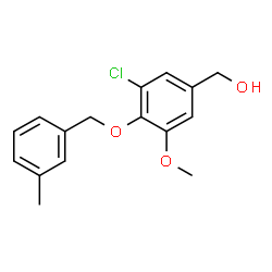 3-CHLORO-5-METHOXY-4-[(3-METHYLPHENYL)METHOXY]-BENZENEMETHANOL Structure