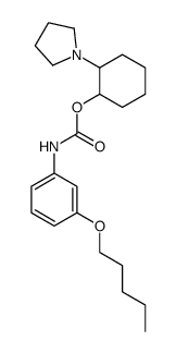 (3-Pentyloxy-phenyl)-carbamic acid 2-pyrrolidin-1-yl-cyclohexyl ester structure