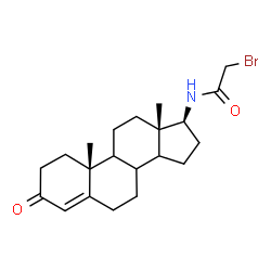 17 beta-bromoacetylamino-4-androsten-3-one structure