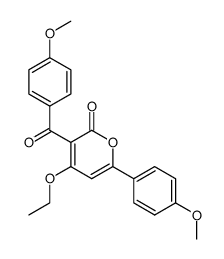 4-ethoxy-3-(4-methoxybenzoyl)-6-(4-methoxyphenyl)-2H-pyran-2-one Structure