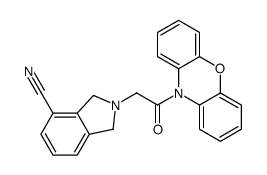 2-(2-oxo-2-phenoxazin-10-ylethyl)-1,3-dihydroisoindole-4-carbonitrile Structure