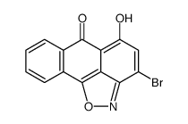 3-bromo-5-hydroxyanthra[1,9-cd]isoxazol-6-one结构式