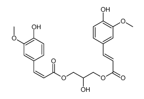 [2-hydroxy-3-[(E)-3-(4-hydroxy-3-methoxyphenyl)prop-2-enoyl]oxypropyl] (E)-3-(4-hydroxy-3-methoxyphenyl)prop-2-enoate结构式