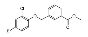 Benzoic acid, 3-[(4-bromo-2-chlorophenoxy)methyl]-, methyl ester结构式