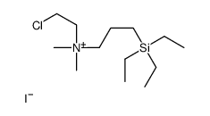 (2-Chloroethyl)dimethyl(3-(triethylsilyl)propyl)ammonium iodide结构式