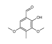 2-hydroxy-3,5-dimethoxy-4-methylbenzaldehyde Structure