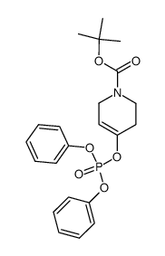 1-tert-butyloxycarbonyl-4-(diphenylphosphoryloxy)-1,2,3,6-tetrahydropyridine结构式