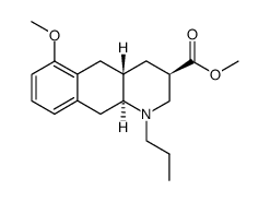 (+/-)-(3α,4aα,10aβ)-1,2,3,4,4a,5,10,10a-octahydro-6-methoxy-3-(methoxycarbonyl)-1-propylbenzo(g)quinoline Structure