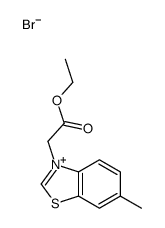 ethyl 2-(6-methyl-1,3-benzothiazol-3-ium-3-yl)acetate,bromide结构式