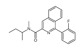 N-methyl N-(1-methyl propyl) 1-(2-fluoro phenyl) isoquinoline 3-carboxamide Structure