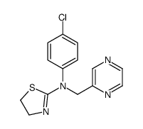 N-(4-chlorophenyl)-N-(pyrazin-2-ylmethyl)-4,5-dihydro-1,3-thiazol-2-amine结构式