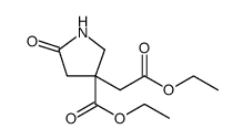 3-Pyrrolidineacetic acid, 3-(ethoxycarbonyl)-5-oxo-, ethyl ester Structure