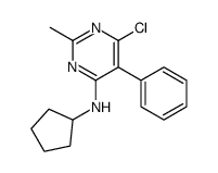 6-chloro-N-cyclopentyl-2-methyl-5-phenylpyrimidin-4-amine Structure