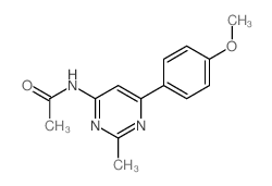 Acetamide,N-[6-(4-methoxyphenyl)-2-methyl-4-pyrimidinyl]-结构式