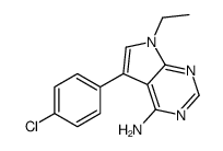 5-(4-chlorophenyl)-7-ethylpyrrolo[2,3-d]pyrimidin-4-amine Structure