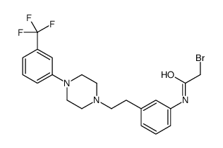 1-(2-(3-bromoacetamidophenyl)ethyl)-4-(3-trifluoromethylphenyl)piperazine structure