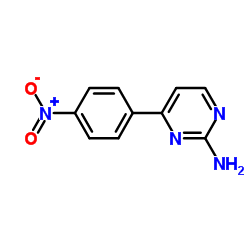 4-(4-硝基苯基)嘧啶-2-胺结构式