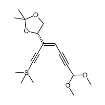 (E)-[3-(2,2-dimethyl-[1,3]dioxolane-4-yl)-7,7-dimethoxy-hept-3-ene-1,5-diynyl]trimethylsilane Structure