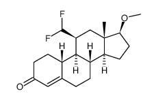 11β-difluoromethyl-17β-hydroxyestr-4-en-3-one 17-methyl ether Structure