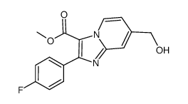 2-(4-fluorophenyl)-7-hydroxymethylimidazo[1,2-a]pyridine-3-carboxylic acid methyl ester Structure