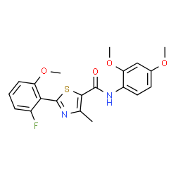 N-(2,4-Dimethoxyphenyl)-2-(2-fluoro-6-methoxyphenyl)-4-methyl-1,3-thiazole-5-carboxamide Structure