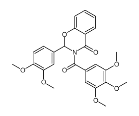 2-(3,4-dimethoxyphenyl)-3-(3,4,5-trimethoxybenzoyl)-2H-1,3-benzoxazin-4-one结构式