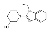 1-(1-ethylbenzimidazol-2-yl)piperidin-3-ol结构式