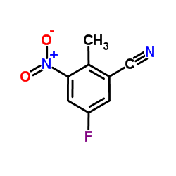 5-Fluoro-2-methyl-3-nitrobenzonitrile结构式