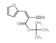 2-Propenoic acid,2-cyano-3-(2-furanyl)-, 1,1-dimethylethyl ester Structure