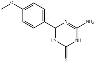 4-amino-6-(4-methoxyphenyl)-1,6-dihydro-1,3,5-triazine-2-thiol结构式