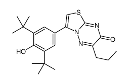 3-(3,5-ditert-butyl-4-hydroxyphenyl)-6-propyl-[1,3]thiazolo[3,2-b][1,2,4]triazin-7-one结构式