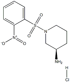 (R)-1-(2-Nitro-benzenesulfonyl)-piperidin-3-ylamine hydrochloride结构式