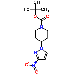 tert-Butyl 4-(3-nitro-1H-pyrazol-1-yl)piperidine-1-carboxylate Structure