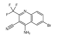 4-氨基-6-溴-2-(三氟甲基)喹啉-3-甲腈结构式