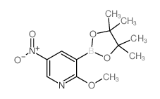 2-Methoxy-5-nitropyridine-3-boronic acid pinacol ester Structure