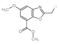 Methyl 2-(chloromethyl)-5-methoxy-1,3-benzoxazole-7-carboxylate结构式