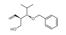 (2S*,3S*)-3-(benzyloxy)-4-methyl-2-vinyl-1-pentanol结构式