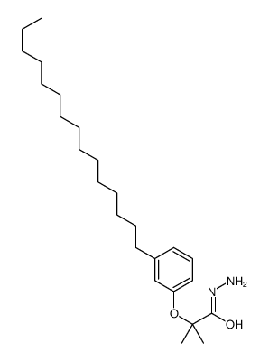 2-methyl-2-(3-pentadecylphenoxy)propanehydrazide结构式