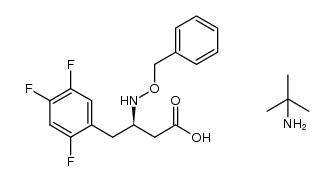 (3R)-3-[(benzyloxy)amino]-4-(2,4,5-trifluorophenyl)butanoic acid tert-butylamine Structure