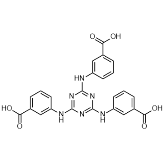 3,3',3‘’-((1,3,5-三嗪-2,4,6-三基)三(氮烷二基))三苯甲酸结构式