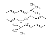 Copper,bis[2-[[(1,1-dimethylethyl)imino-kN]methyl]phenolato-kO]- structure