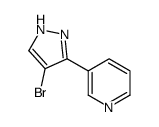 3-(4-bromo-1H-pyrazol-5-yl)pyridine结构式